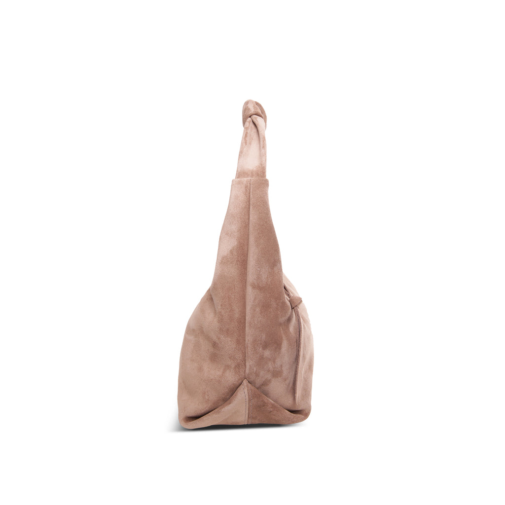 Nora Knot Bag in Amphora Italian Leather Backed Suede