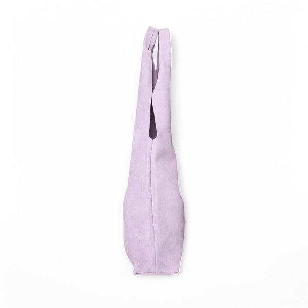 Elisabetta Shopper in Lavender Italian Leather Backed Suede – oliveve