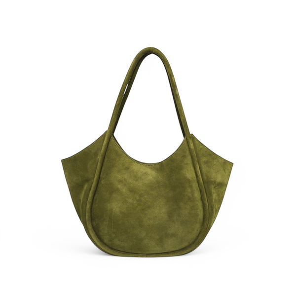 Eden Tote in Avocado Italian Leather Backed Suede – oliveve