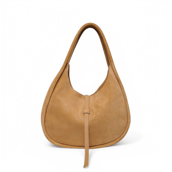 Elvera Shoulder Bag in Pane Italian Leather Backed Suede – oliveve