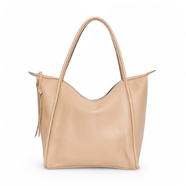 Serafina Tote in Cappuccino Italian Buffalo Cowhide – oliveve