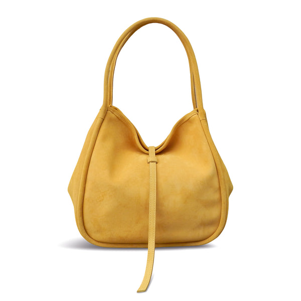 Yellow leather best sale hobo bag