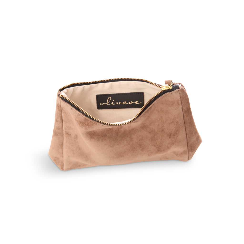 Camila Clutch in Amphora Italian Leather Backed Suede