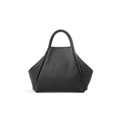 Original Taya Top Handle Crossbody in Black Italian Buffalo Cowhide Leather