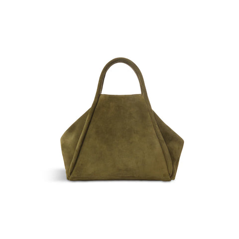 Original Taya Top Handle Crossbody  in Avocado Italian Leather Backed Suede