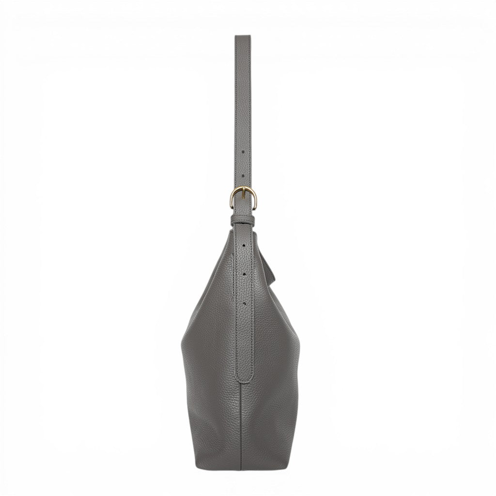 Gabriella Shoulder Bag in Shadow Italian Buffalo Cowhide