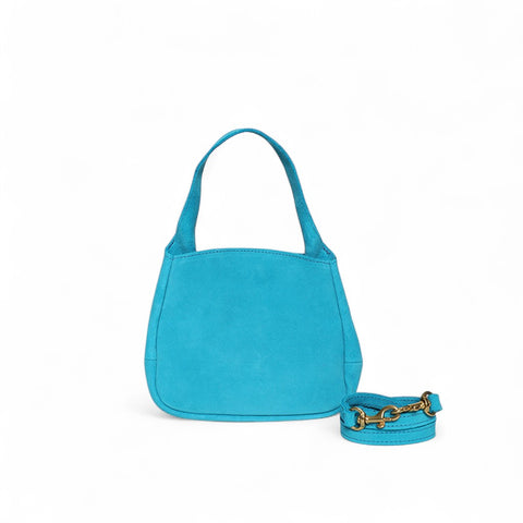 Tracy Top Handle Crossbody in Tropea Italian Leather Backed Suede