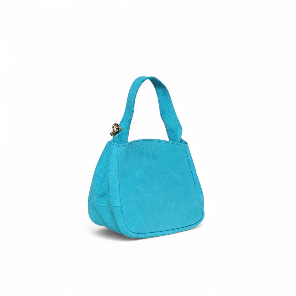 Tracy Top Handle Crossbody in Tropea Italian Leather Backed Suede