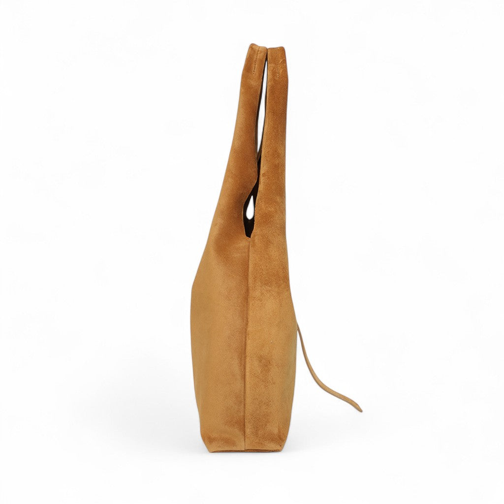Elisabetta Shopper in Cuoio Italian Leather Backed Suede