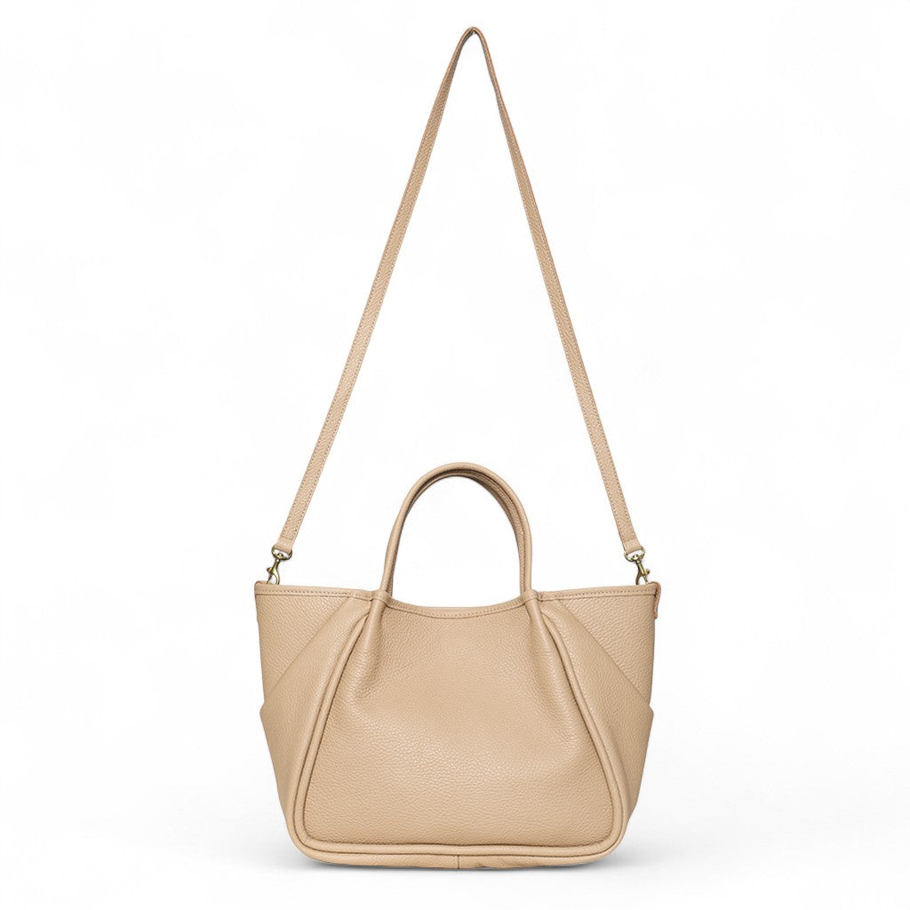Vittoria Tote in Cappuccino Italian Buffalo Cowhide