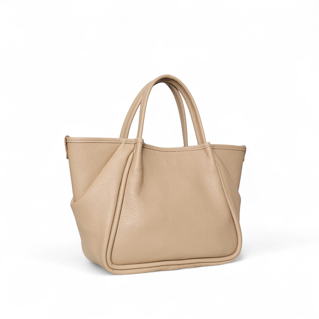 Vittoria Tote in Cappuccino Italian Buffalo Cowhide
