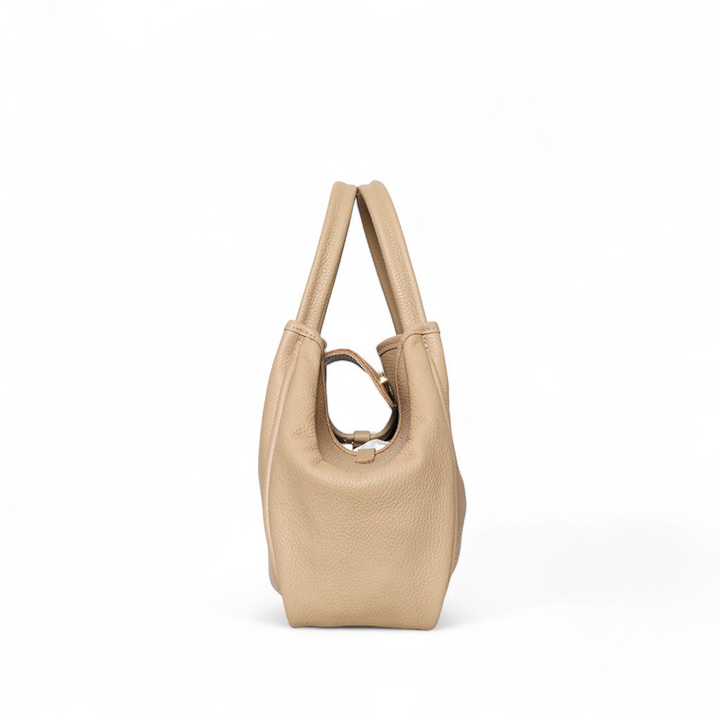 Vittoria Tote in Cappuccino Italian Buffalo Cowhide