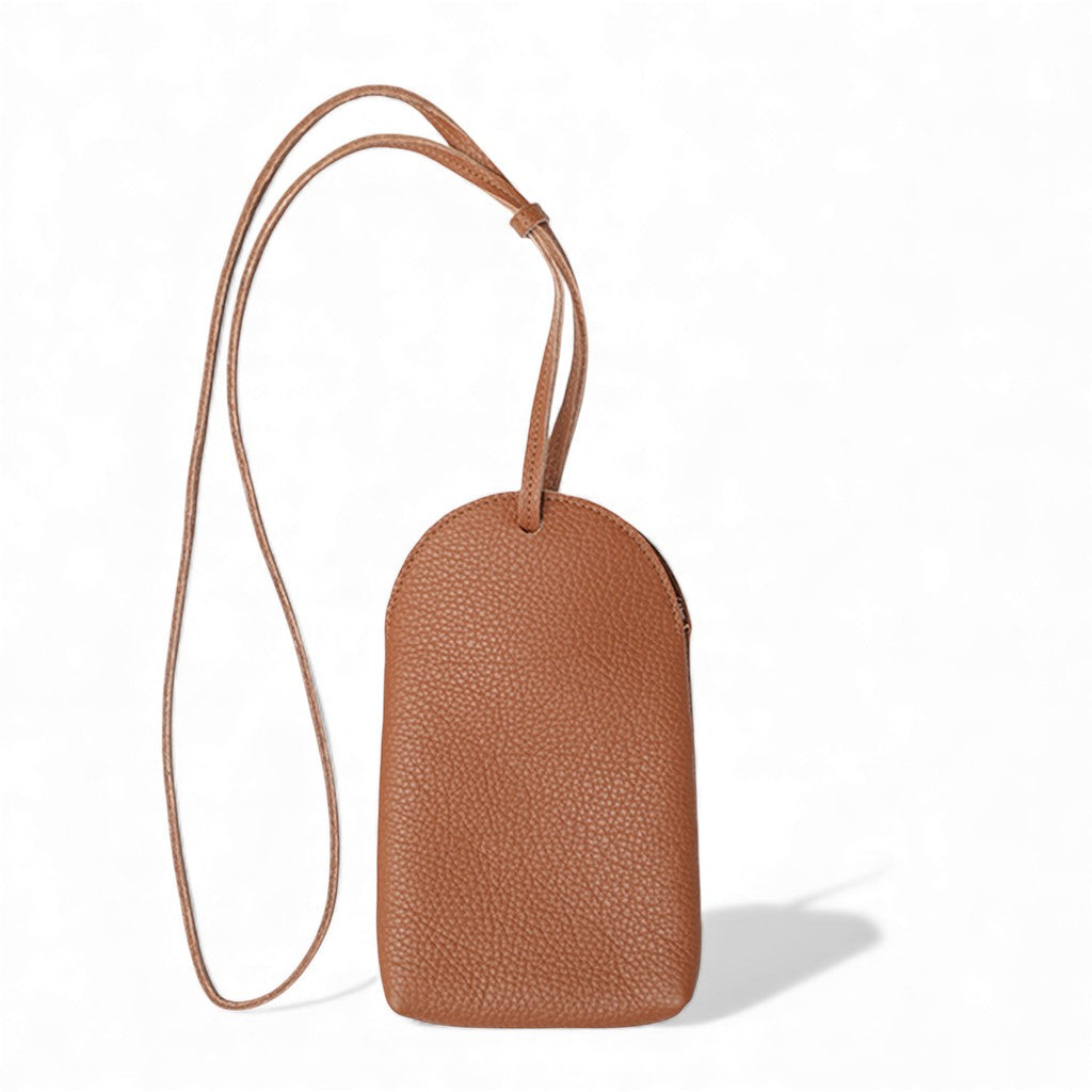 Paulina Phone Bag in Caramel Italian Buffalo Cowhide