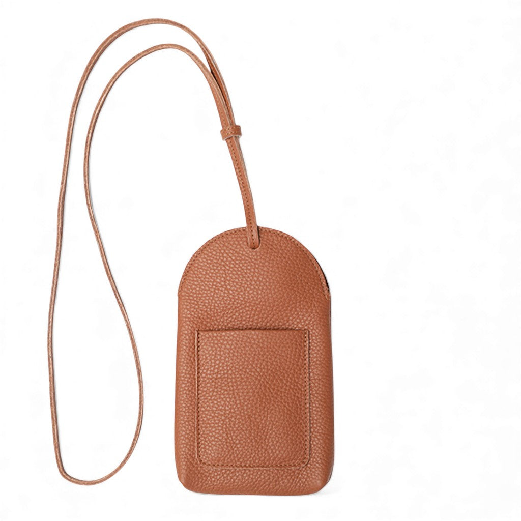 Paulina Phone Bag in Caramel Italian Buffalo Cowhide