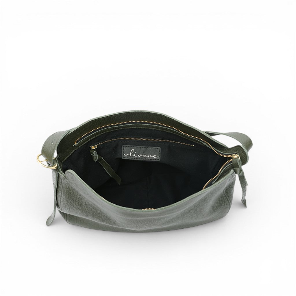 Savina Shoulder Bag in Cypress Italian Buffalo Cowhide