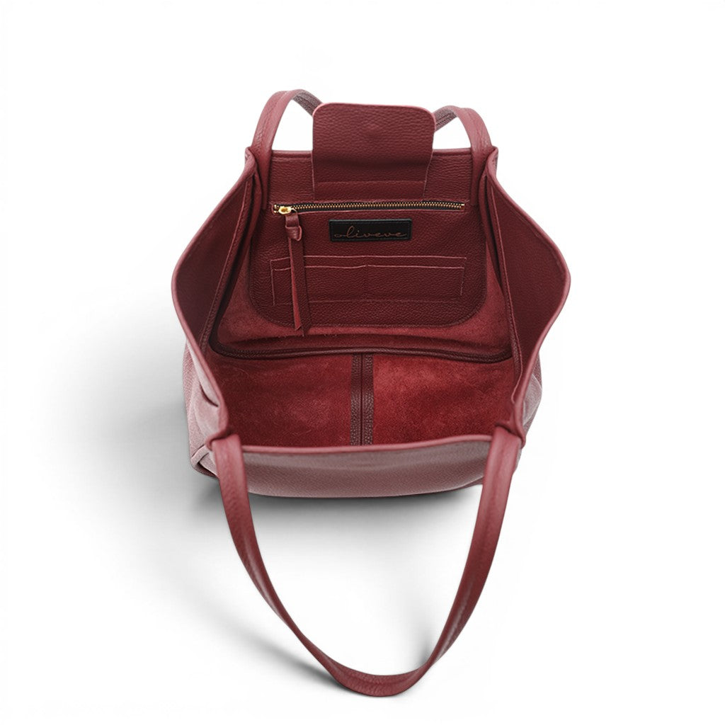 Toni Tote in Barolo Italian Buffalo Cowhide