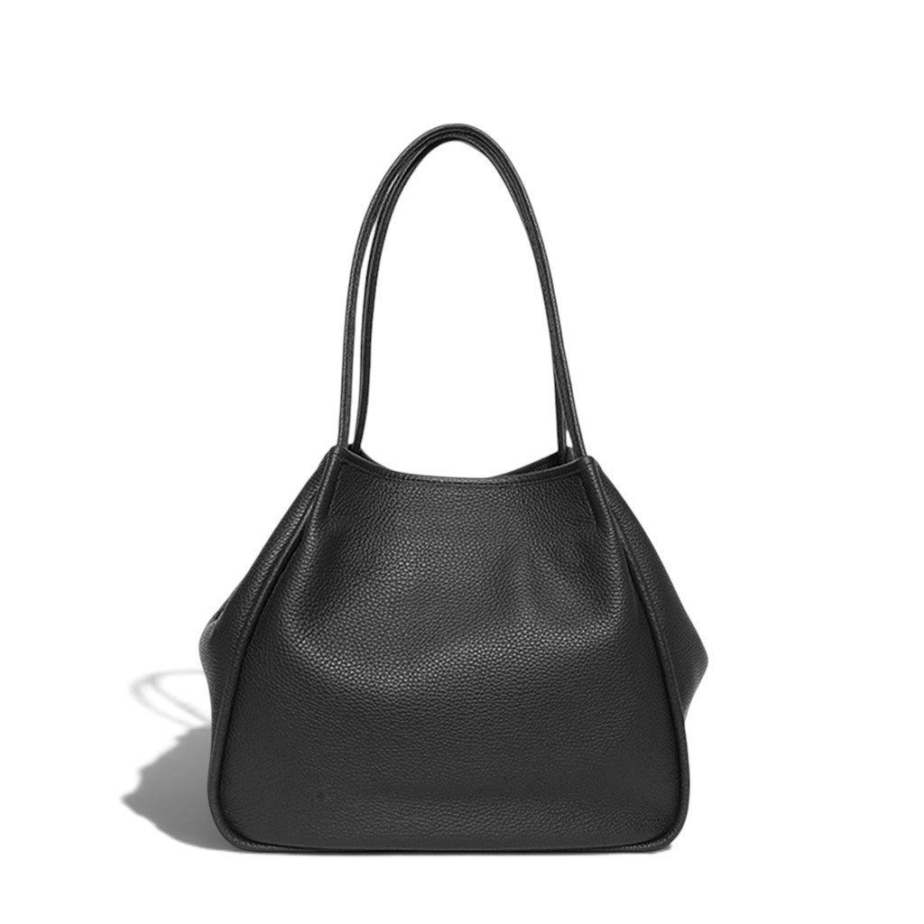 Toni Tote in Black Italian Buffalo Cowhide