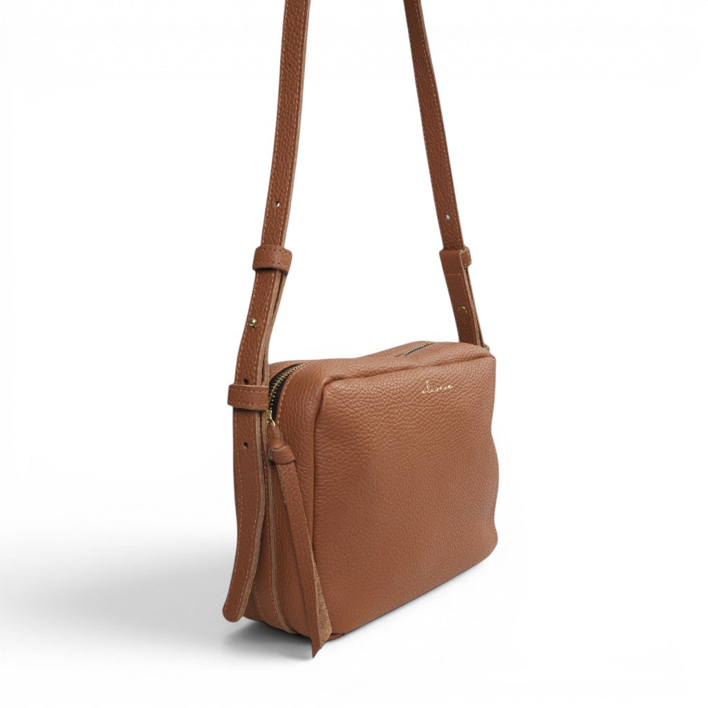 Allegra Camera Bag in Caramel Italian Buffalo Cowhide