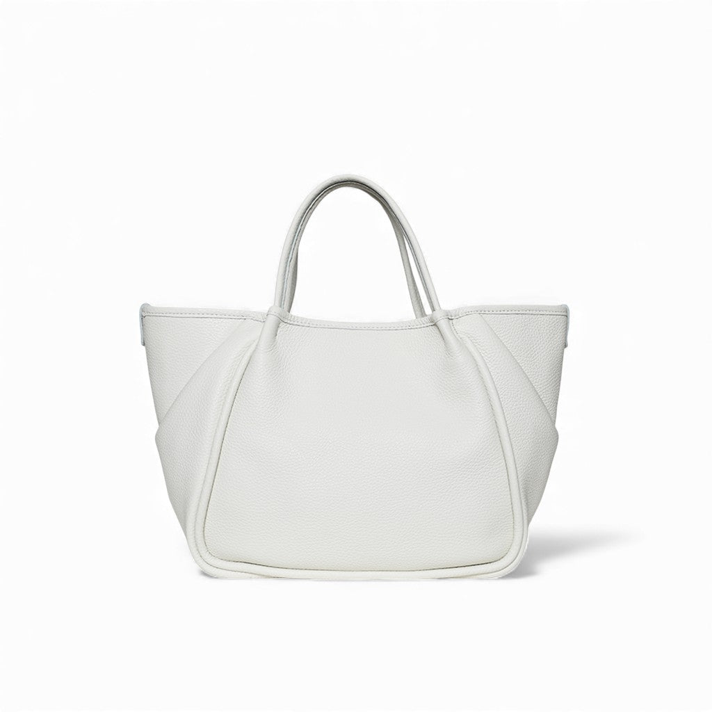 Vittoria Tote in White Italian Buffalo Cowhide