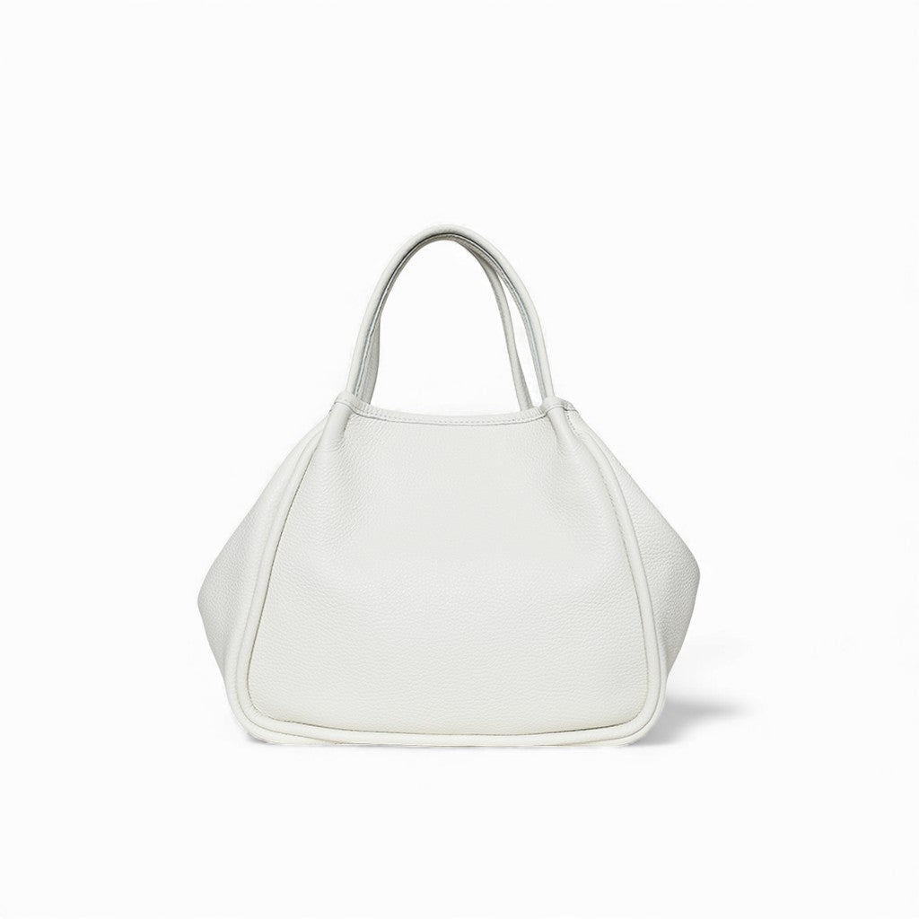 Vittoria Tote in White Italian Buffalo Cowhide