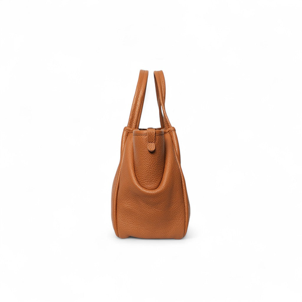 Vittoria Tote in Miel Italian Buffalo Cowhide