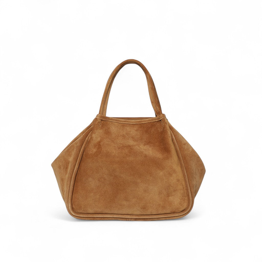 Vittoria Tote in Cuoio Italian Leather Backed Suede