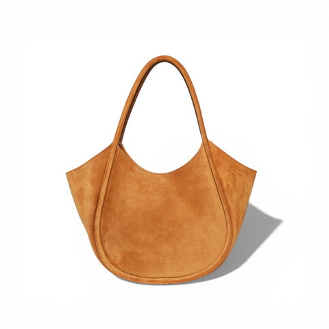 Eden Tote in Cuoio Italian Leather Backed Suede