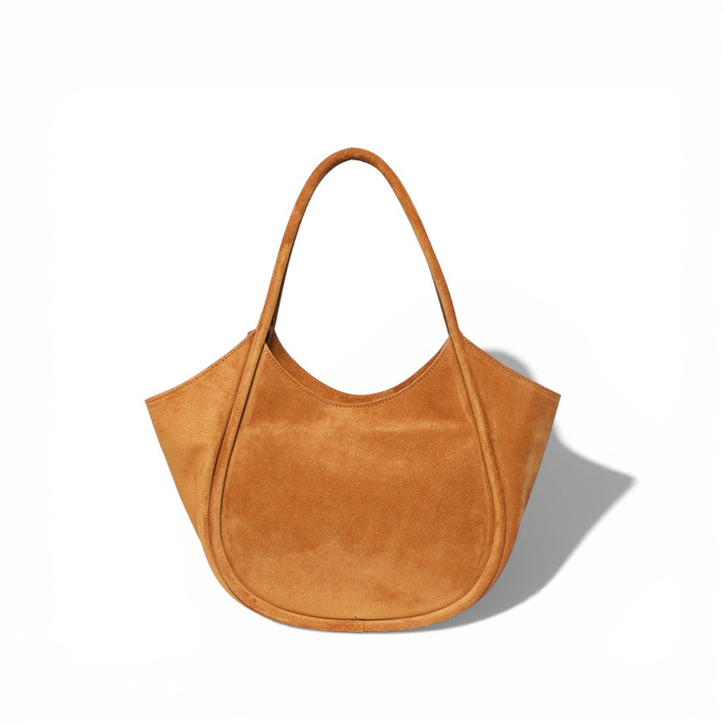 Eden Tote in Cuoio Italian Leather Backed Suede