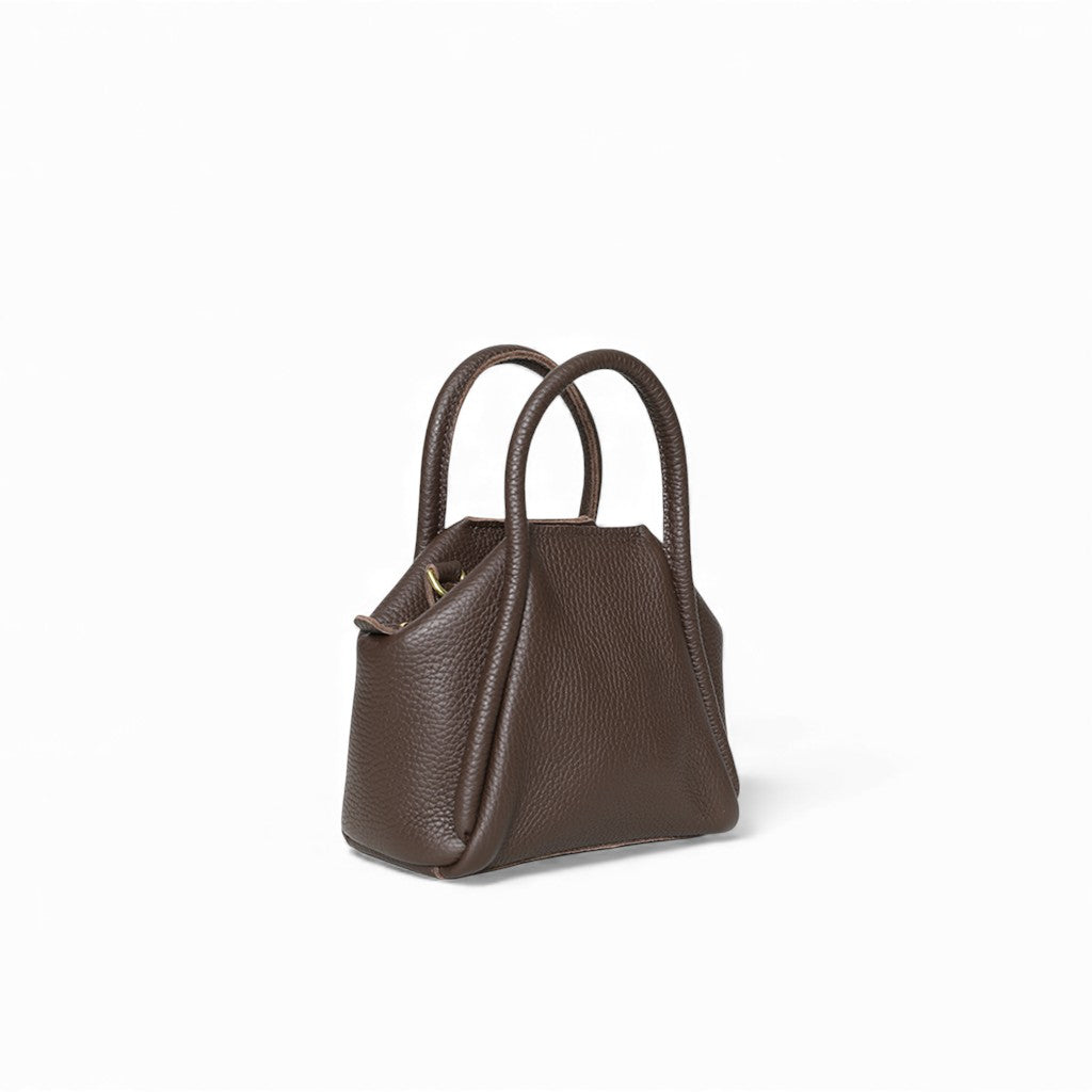 Mini Taya Top handle Crossbody in Chestnut Italian Buffalo Cowhide