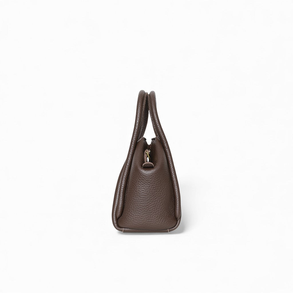 Mini Taya Top handle Crossbody in Chestnut Italian Buffalo Cowhide