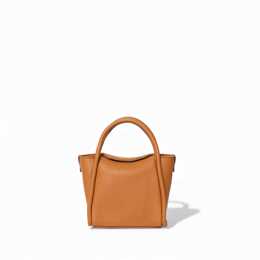 Mini Serena Satchel Crossbody in Miel Italian Buffalo Cowhide