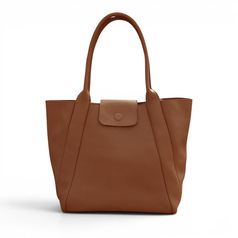 Hudson Tote in Caramel Italian Buffalo Cowhide
