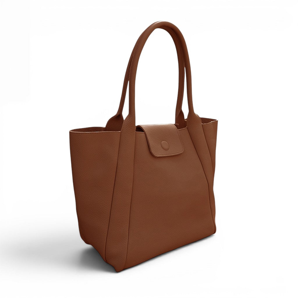 Hudson Tote in Caramel Italian Buffalo Cowhide