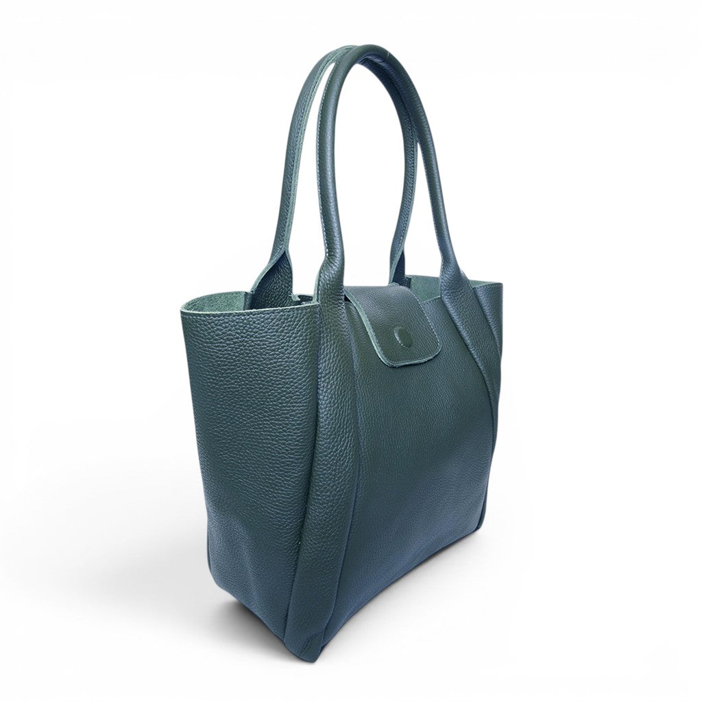 Hudson Tote in Mediterranea Italian Buffalo Cowhide