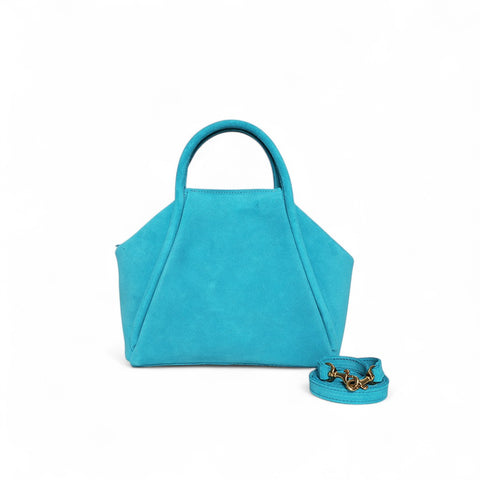 Taya Top Handle Crossbody in Tropea Italian Leather Backed Suede