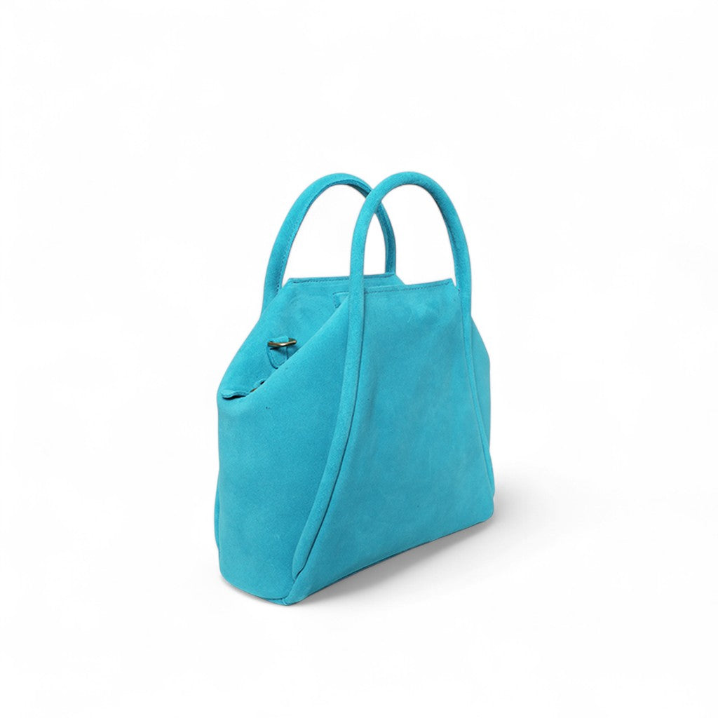 Taya Top Handle Crossbody in Tropea Italian Leather Backed Suede