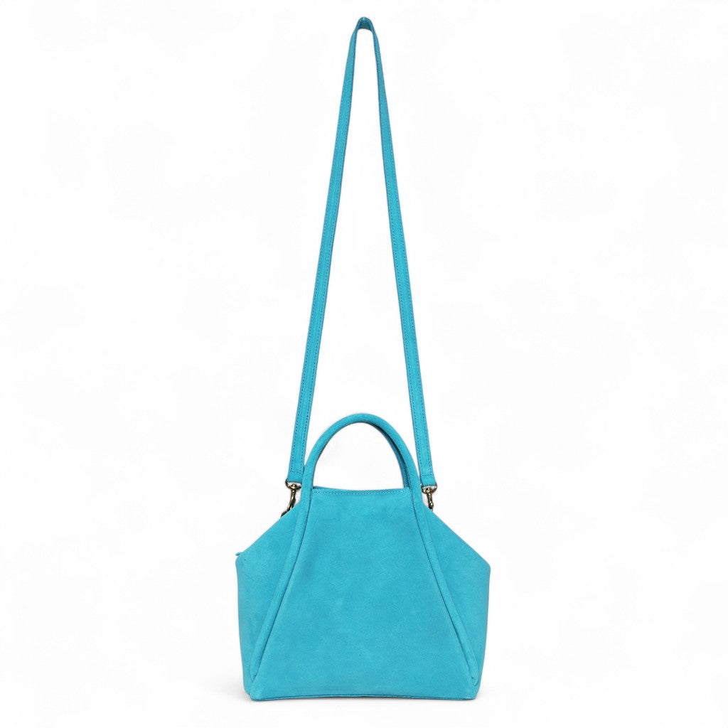 Taya Top Handle Crossbody in Tropea Italian Leather Backed Suede