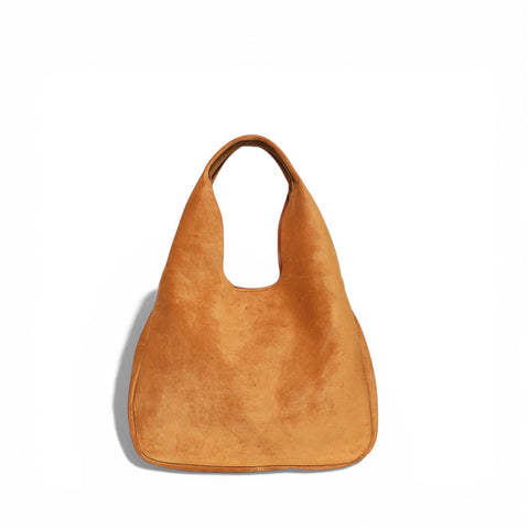 Francesca Shopper in Cuoio Italian Leather Backed Suede
