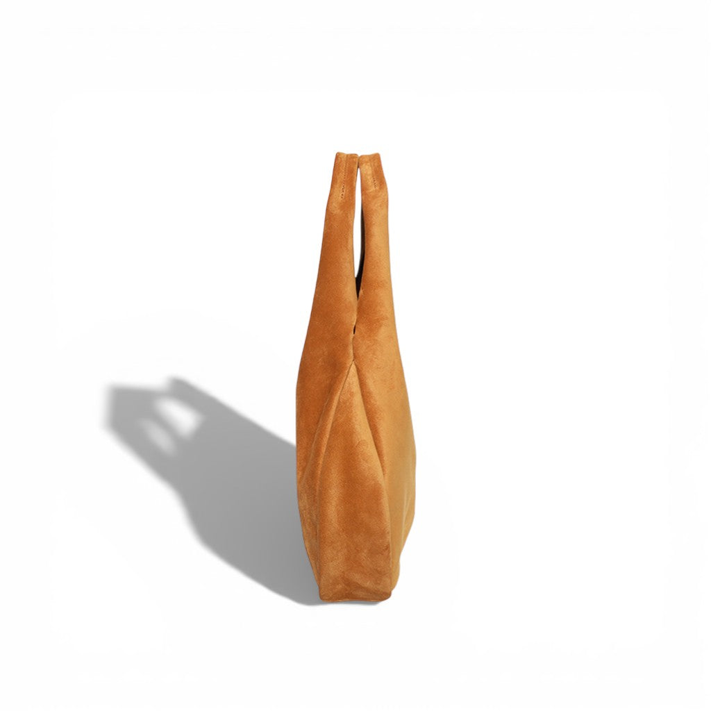 Francesca Shopper in Cuoio Italian Leather Backed Suede
