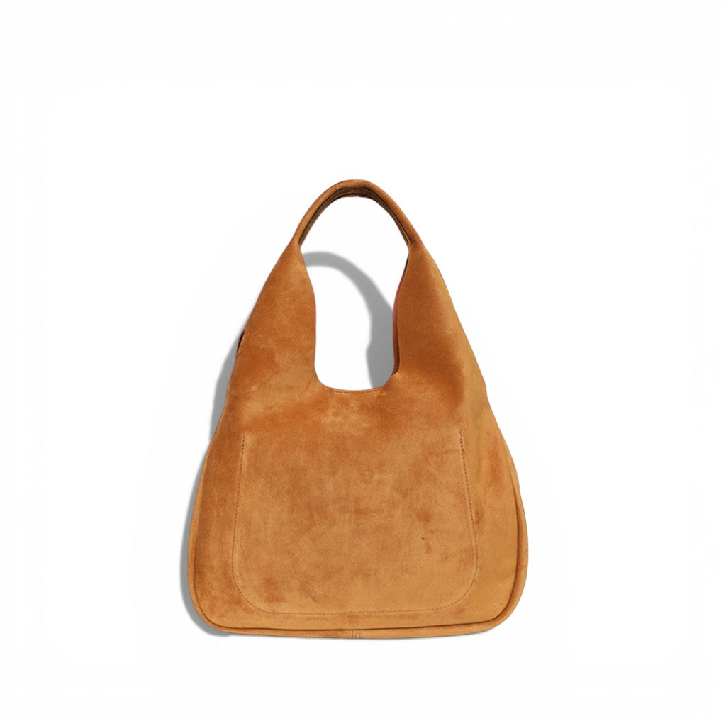Francesca Shopper in Cuoio Italian Leather Backed Suede