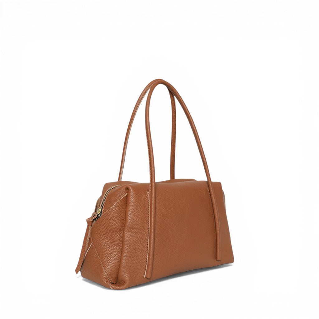 Solara Satchel in Caramel Italian Buffalo Cowhide