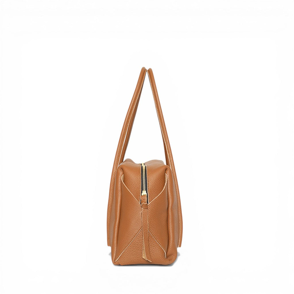 Solara Satchel in Miel Italian Buffalo Cowhide