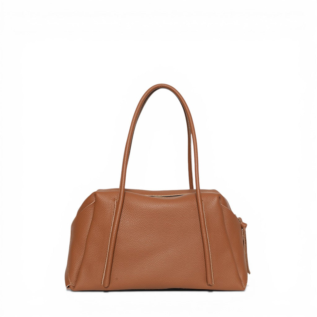 Solara Satchel in Caramel Italian Buffalo Cowhide