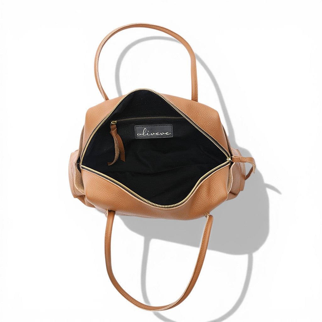 Solara Satchel in Miel Italian Buffalo Cowhide