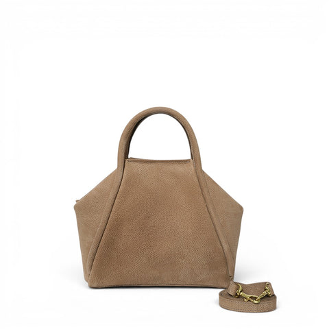 Taya Top Handle Crossbody in Biscotto Nubuck