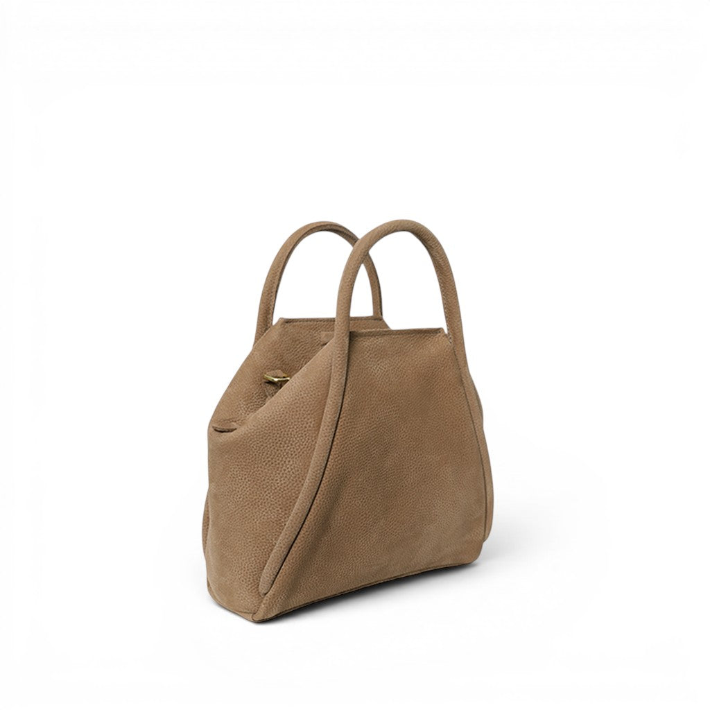 Taya Top Handle Crossbody in Biscotto Nubuck