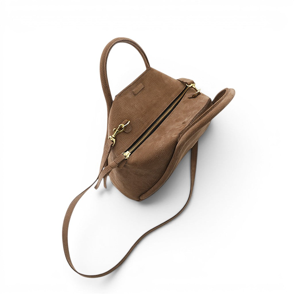 Taya Top Handle Crossbody in Biscotto Nubuck