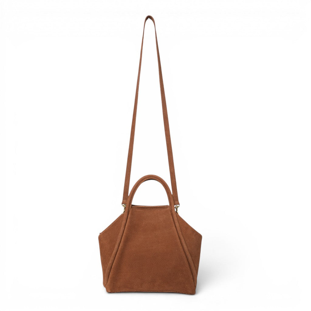 Taya Top Handle Crossbody in Brandy Nubuck