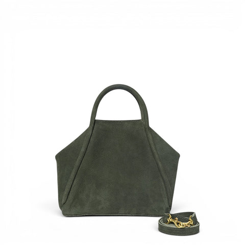 Taya Top Handle Crossbody in Moss Nubuck