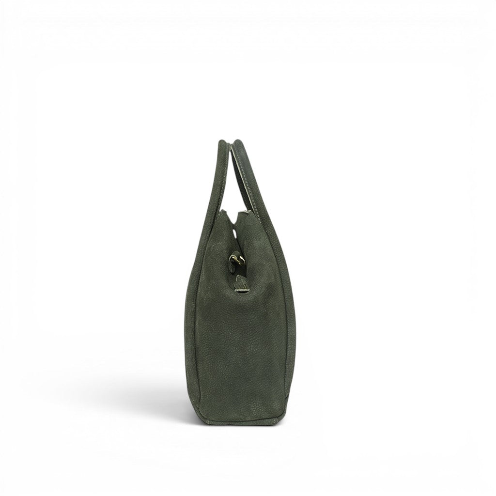 Taya Top Handle Crossbody in Moss Nubuck